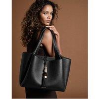 Luella Grey Womens Stella Laptop Tote - Black