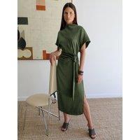 Vi.Ve.Re Womens Rabia Side Tie High Neck Midi Dress - Green