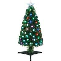 Premier Decorations 80Cm Fibre Optic Tree With Ball Decoration