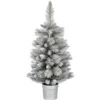Premier Decorations 90Cm Silver Tip Tree