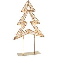 Premier Decorations 45Cm Twinkling Lit Rose Gold Table Top Tree