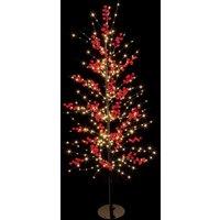 Premier Decorations 1.2M Lit Red Berry Tree