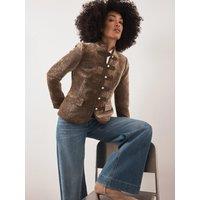 Mint Velvet Khaki Military Jacket - Green