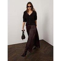 Mint Velvet V Neck Knit Cardigan - Brown