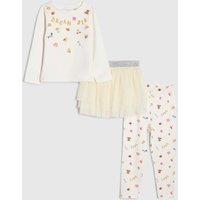 River Island Mini Girls Charm Dream Big Tutu Pyjamas Set - Cream