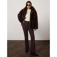 Mint Velvet Pvl Flare Trouser - Brown