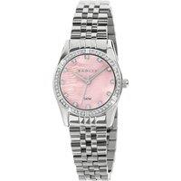 Radley Womens Stone-Set Pink Mother Of Pearl Dial Watch - Silver