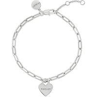 Radley Silver Plated Heart Charm Bracelet