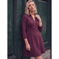 Roman Petite Zip Front Dress - Red