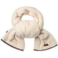 Ugg Womens Uggbraid Plush Fleece Logo Patch Scarf - Beige