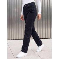 Roman Womens Straight Leg Stretch Jeans - Black
