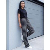 Roman Womens Wide Leg Drawstring Stretch Trousers - Grey