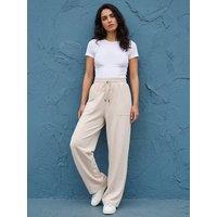 Roman Womens Soft Touch Relaxed Wide Leg Jogging Bottoms - Grey
