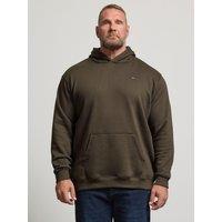Badrhino Mens Core Hooded Kangaroo Pocket Hoodie - Brown