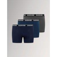 Badrhino Mens 3 Pack Cotton Stretch Boxer Shorts - Black