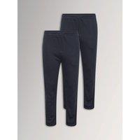 Badrhino Mens 2 Pack Drawstring Waist Pocket Jogging Bottoms - Blue