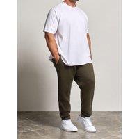 Badrhino Mens Elasticated Waist Cuffed Jogging Bottoms - Brown