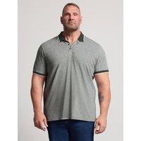 Badrhino Mens Regular Fit Marl Polo Shirt - Green