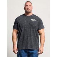 Badrhino Extra Long Whiskey Graphic T-Shirt - Black