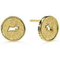 Radley 18Ct Gold Plated Dog Cut Out Studded Earrings