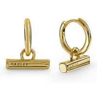 Radley 18Ct Gold Plated Bar Hoop Earrings