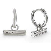 Radley Silver Plated Bar Hoop Earrings