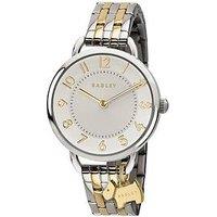 Radley Ladies Silver & Gold Plated Open Shoulder Stainless Steel Bracelet Watch With Charm