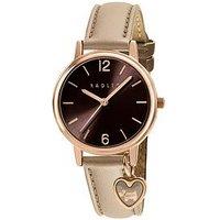 Radley Ladies Tokyo Rose Gold Plated Porcini Leather Strap Watch