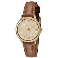 Radley Ladies Gold Plated Round Cognac Leather Strap Watch