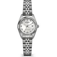 Rotary Ladies Silver Dial Stainless Steel Bracelet Watch