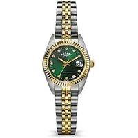 Rotary Ladies Green Dial Two Tone Stainless Steel Bracelet Watch
