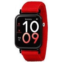 Tikkers Smart Series 13 Red Valcro Strap Smart Watch