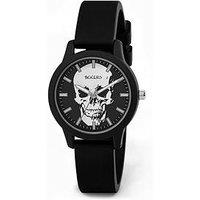 Tikkers Tikker Skull Dial Black Silicone Strap Watch
