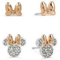 Disney Brass Tt Plt Minnie Mouse 2Pr Stud Set