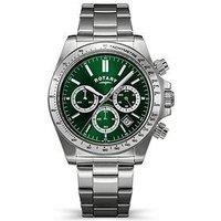 Rotary Rotary Men'S Chronograph Green Dial Stainless Steel Bracelet Watch