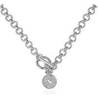 Radley Silver Plated T-Bar Necklace With Hanging Charm