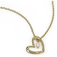 Radley 18Ct Gold Plated Heart And Pearl Charm Necklace