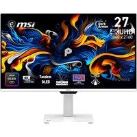 Msi Pro Max 271Upxw12G 27 Inch, Qd-Oled, 4K Uhd, 120Hz, Nvidia G-Sync Compatible, Amd Freesync Premium Pro White Monitor