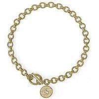 Radley 18Ct Gold Plated T-Bar Bracelet With Hanging Charm
