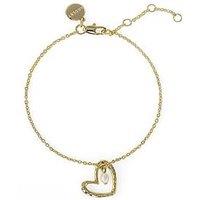 Radley 18Ct Gold Plated Heart And Pearl Charm Bracelet