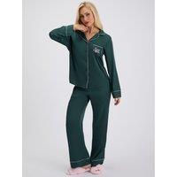 Boux Avenue Sweet Dreams Satin Pyjama Set - Deep Green