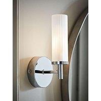 Valuelights Canya Ip44 Chrome Wall Light With Reeded Glass