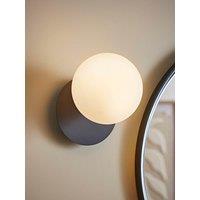 Valuelights Pair Of Darla Flush Globe Wall Light Navy (Ip44)