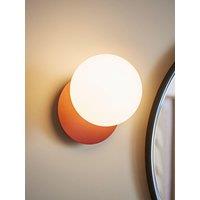 Valuelights Pair Of Darla Flush Globe Wall Light Rust (Ip44)