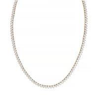 Say It With Heart Tennis Necklace - Yellow Gold