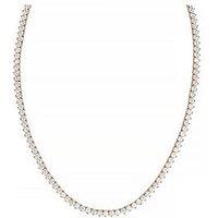 Say It With Heart Tennis Stone Necklace - Rose Gold