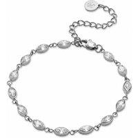 Say It With Womens Marquise Stone Adjustable Tennis Bracelet - Silver