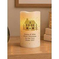 The Personalised Memento Company Personalised Festive Village Led Candle