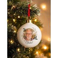 The Personalised Memento Company Personalised Photo Upload Memorial Bauble