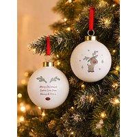 The Personalised Memento Company Personalised Little Reindeer Bauble